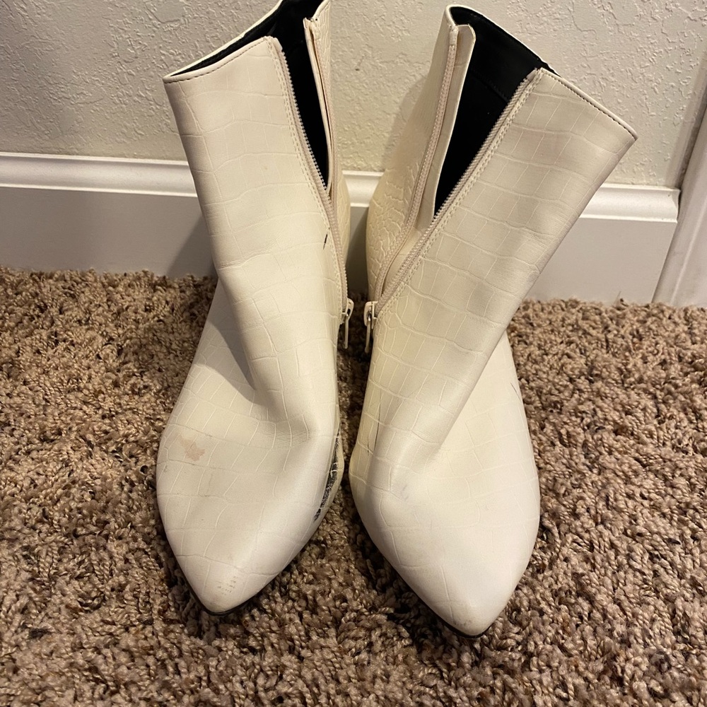 White booties